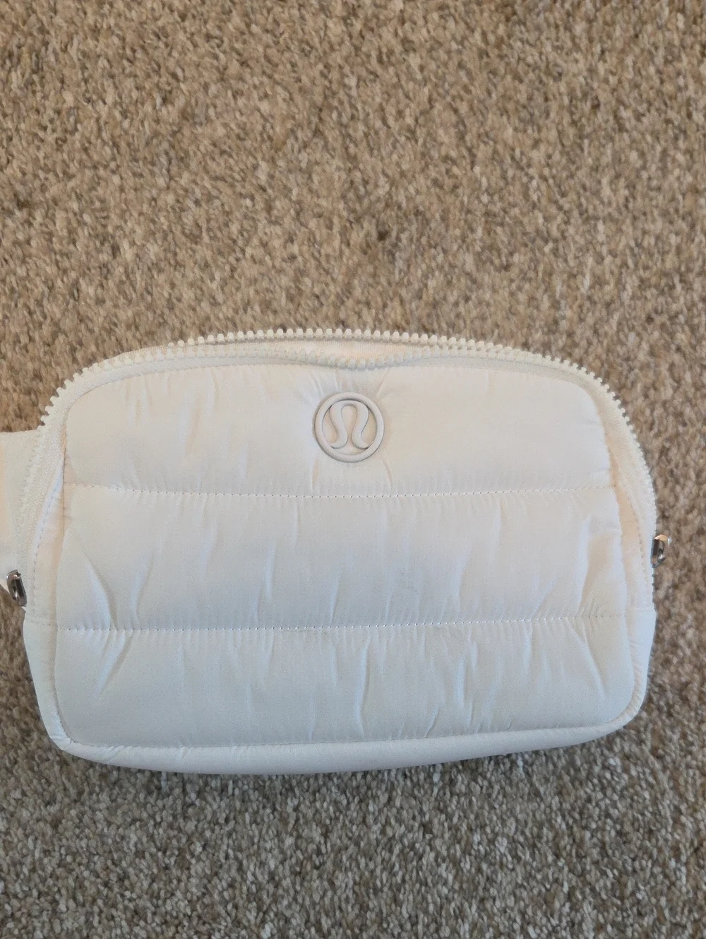lululemon athletica Quilted White Cosmetic Pouch